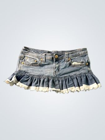 Seven For All Mankind Rüschender Denim-Minirock