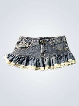 Westport Denim Ruffle Minirock