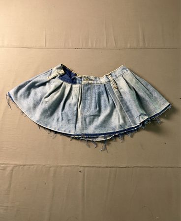 Denim Faltenminirock
