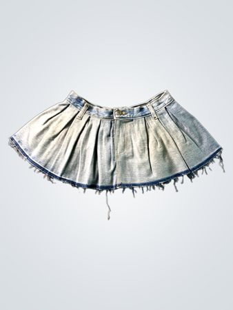 Jeans Falten-Minikleid