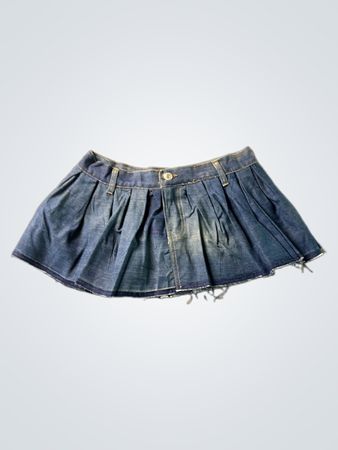 CODE 46 Denim Faltenrock
