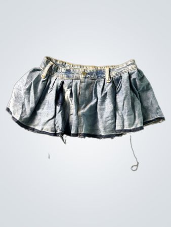 Jeans Faltenrock