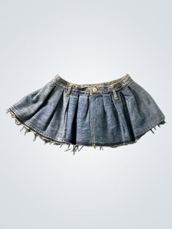 Jeans Faltenrock