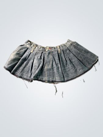 Denim Faltenrock