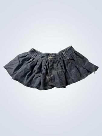Denim Faltenrock
