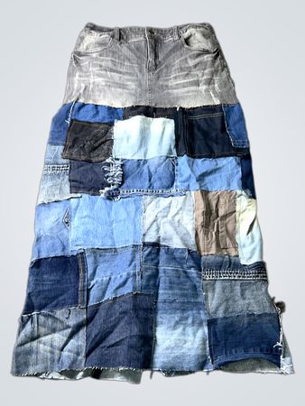 Patchwork Denim Rock