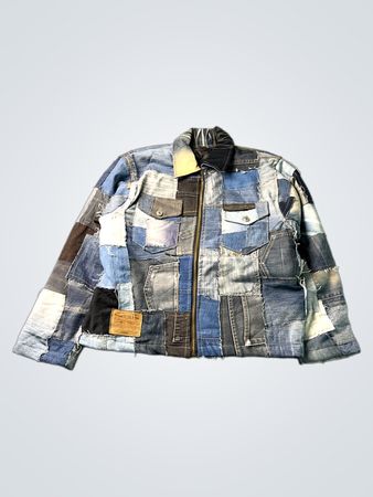 Upcycled Patchwork Denim Jacket