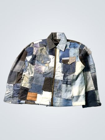Upcycled Patchwork Denim Jacket