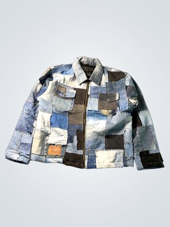 Upcycled Patchwork Denim Jacket