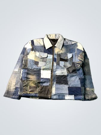 Upcycled Patchwork Denim Jacket