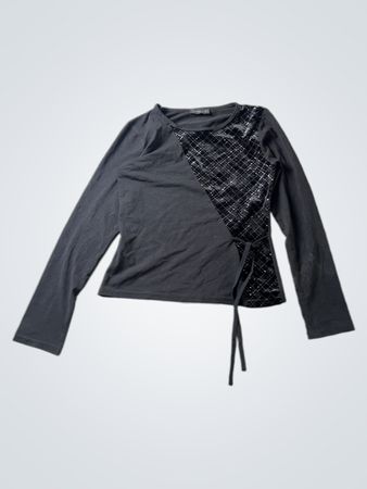 Sensation pour Elle PARIS Black Long Sleeve Top
