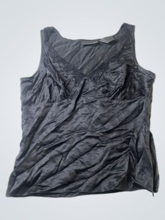 Attention Black Lace Trim Cami Tank Top