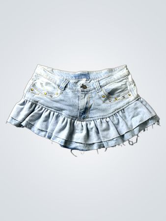 Jeans-Rüschenshirt