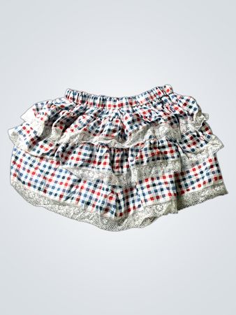 Rüschiger Gingham-Rock