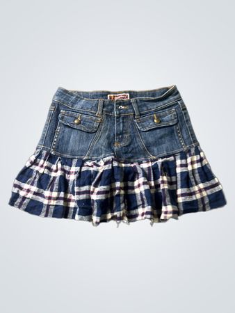 Boohun Jeans Denim- und Karorock