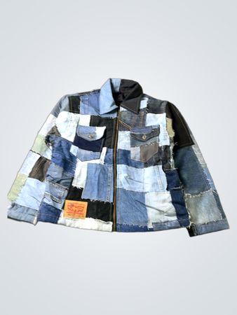 Upcycled Patchwork Denim Jacket