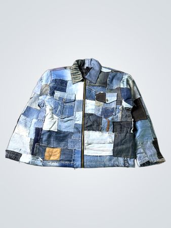 Upcycled Patchwork Denim Jacket