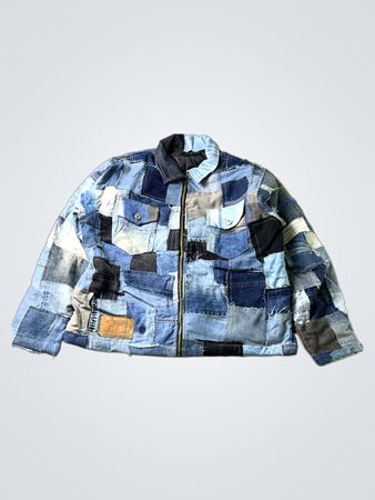 Upcycled Patchwork Denim Jacket