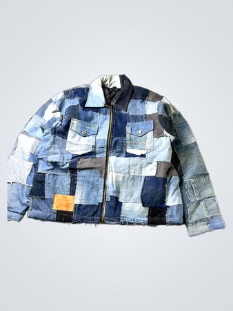 Upcycled Levi's Patchwork Denim Trucker Jacket