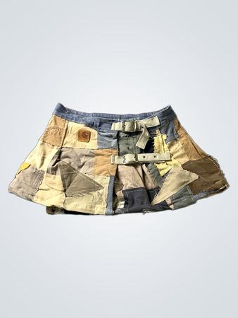 Carhartt Patchwork Faltenrock mit 'FLEX FIRE HOSE' Taillenbund