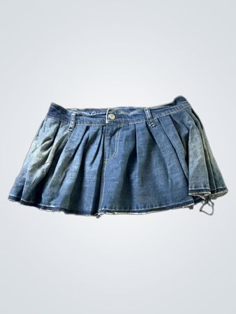Denim Faltenrock