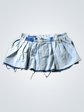 Denim Falten Minirock