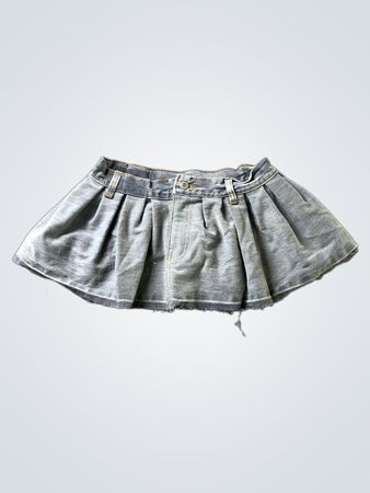 Denim Faltenrock
