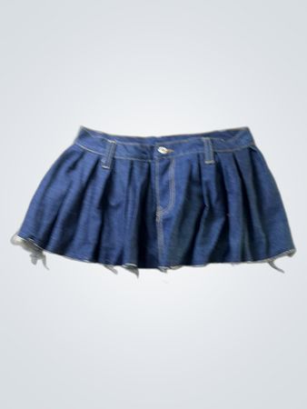 Denim Faltenminirock