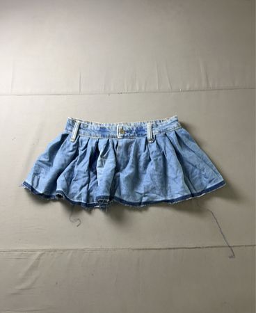 Jeans Falten Minirock