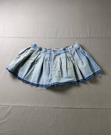 Jeans Faltenrock