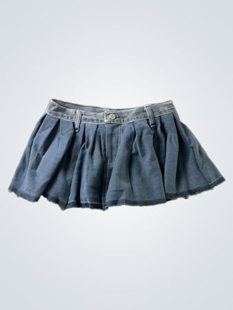 Denim & Co. Faltenrock aus Denim