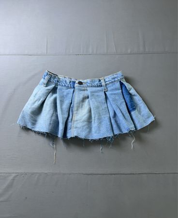 Jeans Falten Minirock