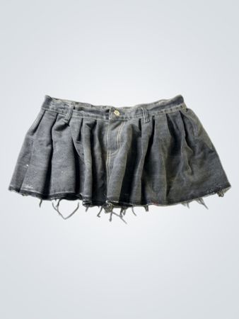 Denim Faltenrock