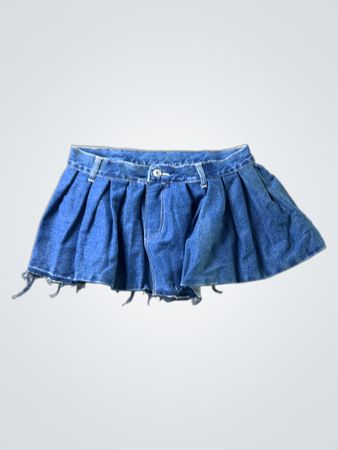 Denim Faltenrock