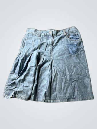 Denim A-line Skirt