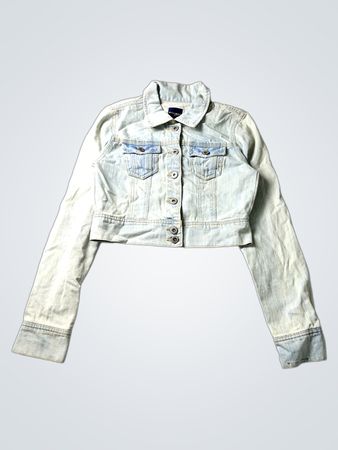 HIGHWAY JEANS Light Wash Cropped Denim Jacket