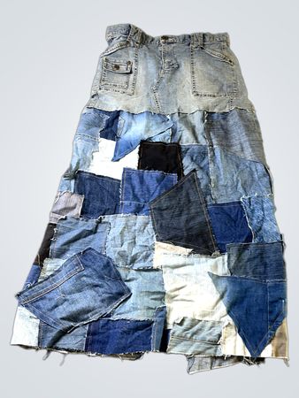 Denim-Patchwork-Maxi-Rock