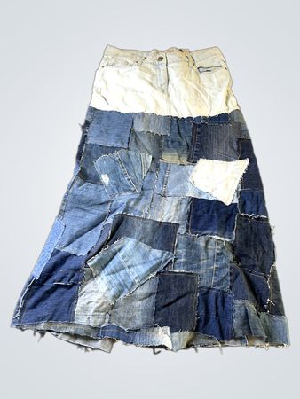 Next Jeans Patchwork Denim Maxirock
