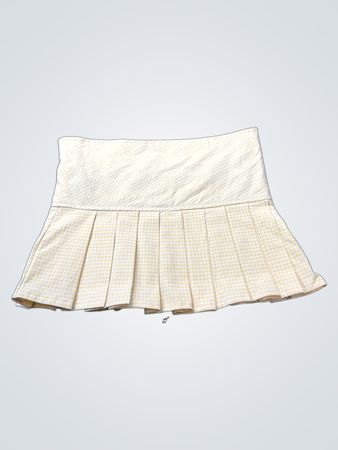 Upcycled Plissierter Gingham-Rock