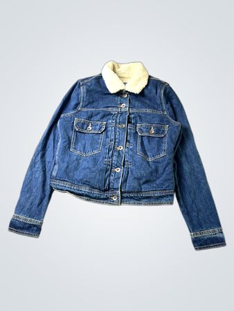 Old Navy Denim Sherpa Lined Trucker Jacket