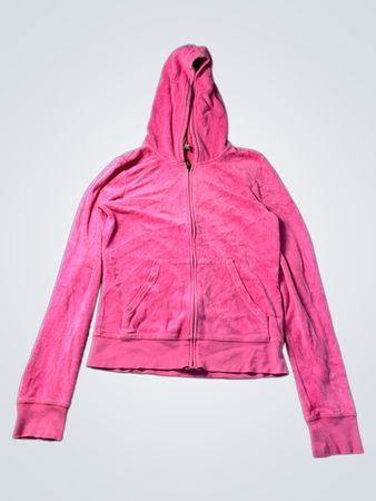 Juicy Couture Pink Velour Zip-Up Hoodie
