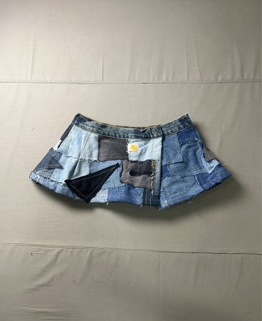 Upcycled Carhartt Patchwork Denim Minirock