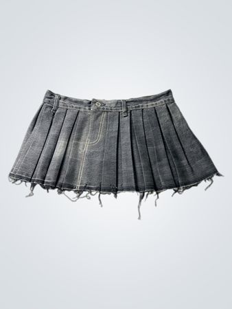 Upcycled Denim Faltenrock