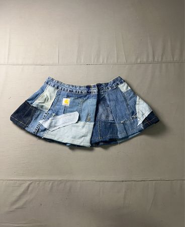 Upcycled Carhartt Patchwork Denim Minirock