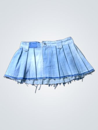Denim Faltenrock