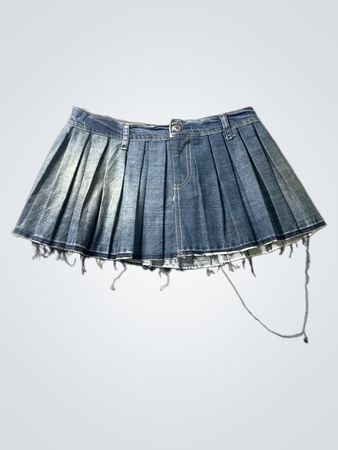 Jeans Falten Minirock
