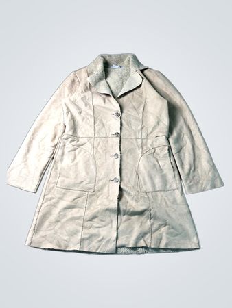 Cabi Damen beiger Sherpa gefütterter Mantel