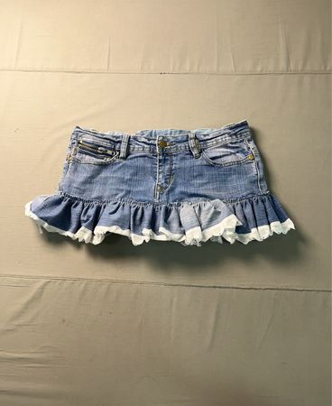 Jeans Rüschenshort