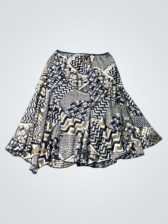 Maxi Skirt with Geometric Print