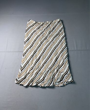 Striped A-line Skirt